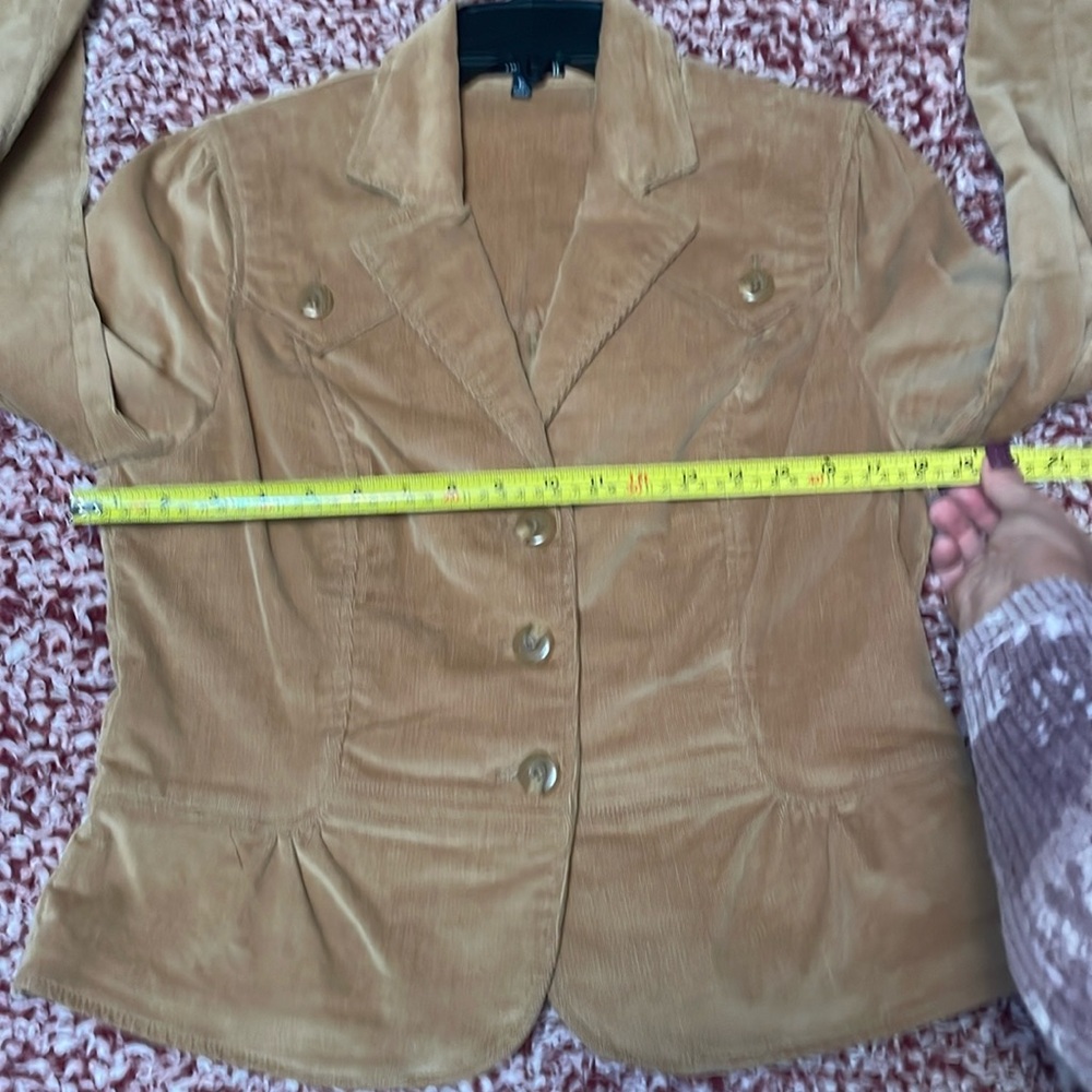 Vintage Y2K Women's Brown Corduroy Jacket - Picture 7 of 16